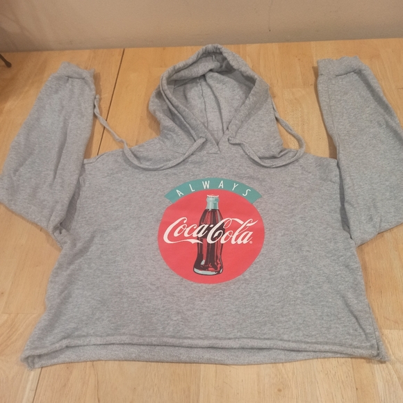Cropped  sweatshirt Coca cola Hoodie - Picture 2 of 11